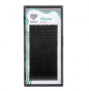 Черные ресницы Lovely Silicone 0,10/C/13mm (20 линий)
